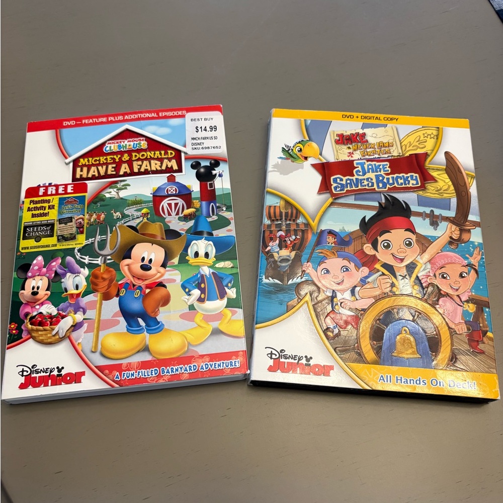 Disney Junior Kids DVD Set - Mickey & Donald and Jake & the Never Land Pirates